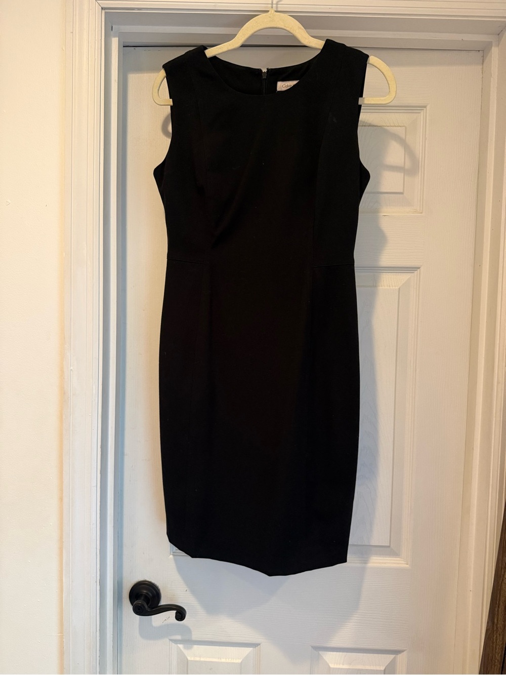 Calvin Klein Black Sleeveless Midi Sheath Dress